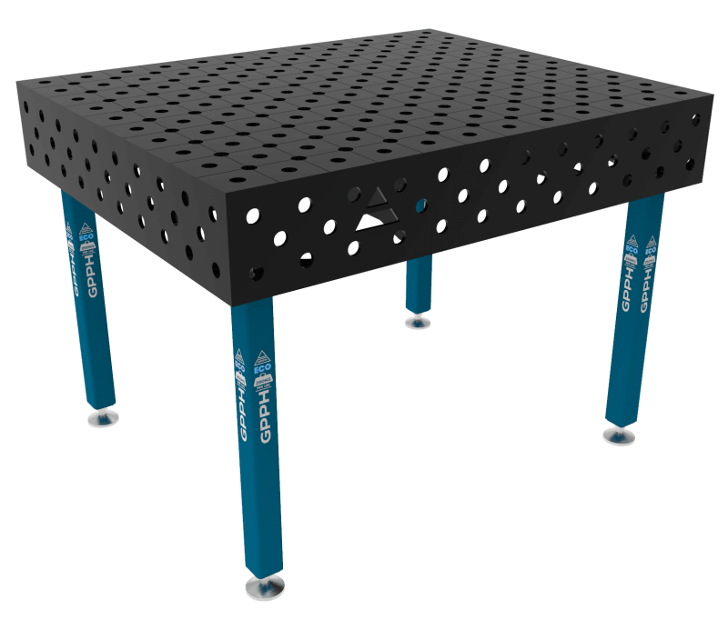 Stół Spawalniczy ECO Rozmiar - 1200x1000mm, Siatka - DIAGONALNA, System - Φ28, Nogi - Na stopach