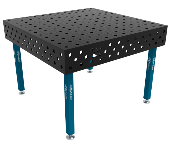Svařovací stůl ECO Rozměry – 1200 x 1200 mm, síť – 100 x 100 mm, systém – Φ28, nohy – na patkách