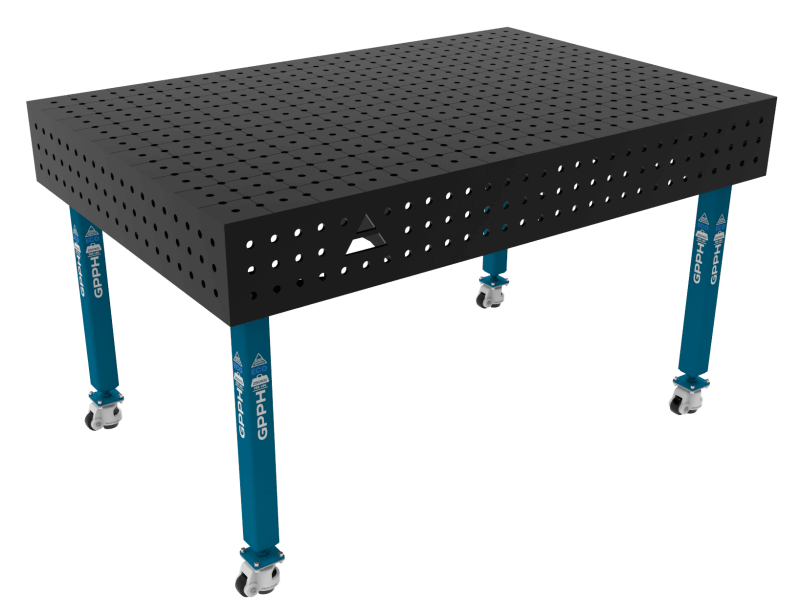 ECO Welding Table Size - 1500x1000mm, Grid - 50x50mm, System - Φ16, Legs - On wheels