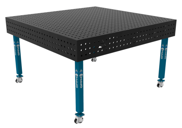 Stół Spawalniczy ECO Rozmiar - 1500x1480mm, Siatka - 50x50mm, System - Φ16, Nogi - Na kołach