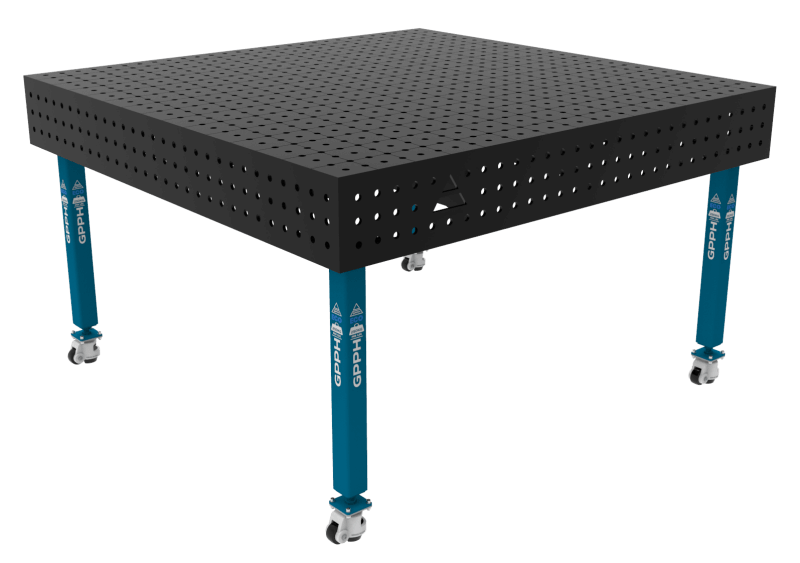 Svařovací stůl ECO Rozměr - 1500x1480mm, Síť - 50x50mm, Systém - Φ16, Nohy - Na kolečkách