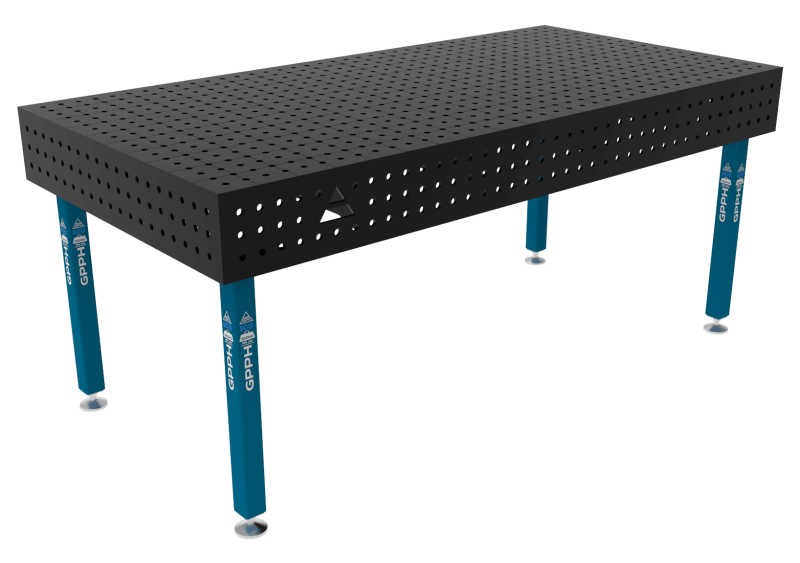 Stół Spawalniczy ECO Rozmiar - 2000x1000mm, Siatka - 50x50mm, System - Φ16, Nogi - Na stopach