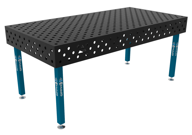 Stół Spawalniczy ECO Rozmiar - 2000x1000mm, Siatka - DIAGONALNA, System - Φ28, Nogi - Na stopach