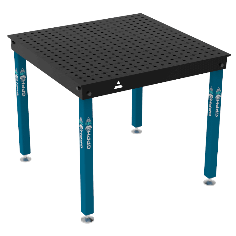 BASIC Welding Table Size - 1000x1000mm, Grid -50x50mm, System - Φ16, Legs - On feet