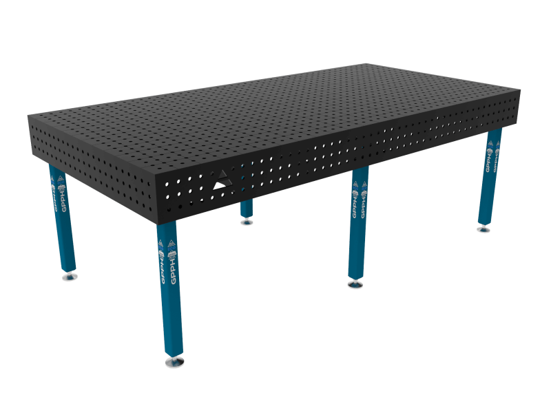 Stół Spawalniczy ECO Rozmiar - 2400x1200mm, Siatka - 50x50mm, System - Φ16, Nogi - Na stopach