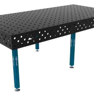 Table de soudage ECO Dimensions : 2400 x 1200 mm, grille : 100 x 100 mm, système : Φ28, pieds : sur patins