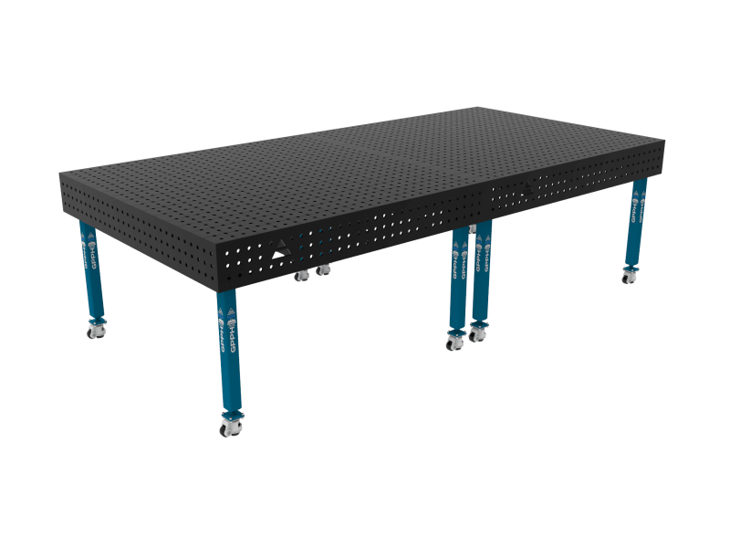 Stół Spawalniczy ECO Rozmiar - 3000x1480mm, Siatka - 50x50mm, System - Φ16, Nogi - Na kołach
