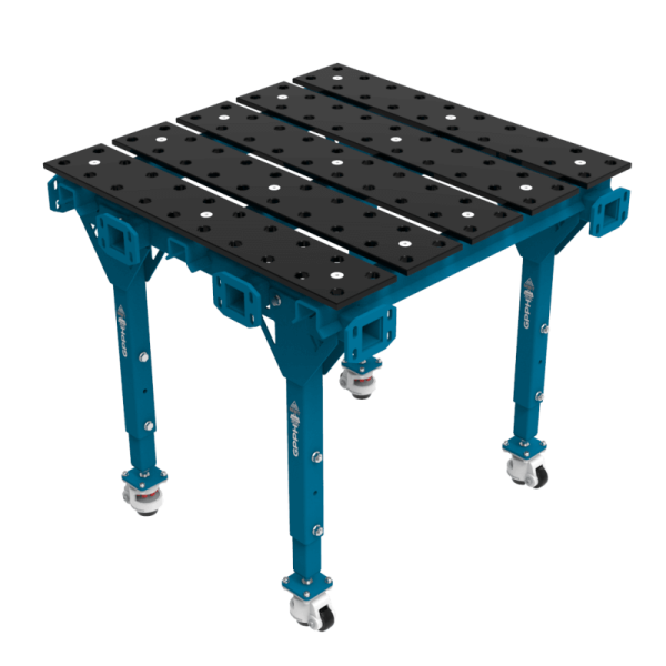Modulární svařovací stůl jednoduchý 1000x1000 mm systém 28 mm, mřížka 100x100, nitro