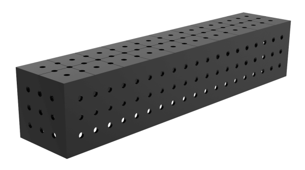Welding connection block 1000x200x200mm, Mesh - 50x50mm, System - Φ16, For table - ECO