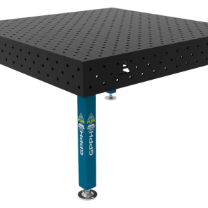 Stół Spawalniczy PLUS Rozmiar - 1500x1480mm, Siatka - diagonalna, System - Φ16, Nogi - Na stopach