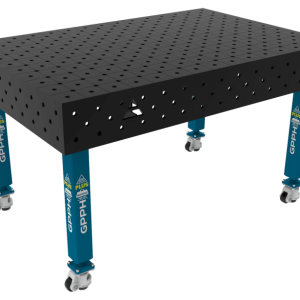 Stół Spawalniczy PLUS Rozmiar - 1500x1000mm, Siatka - diagonalna, System - Φ16 Nogi - Na kołach