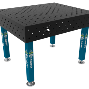 Stół Spawalniczy PLUS Rozmiar - 1200x1000mm, Siatka - diagonalna, System - Φ16, Nogi - Na stopach